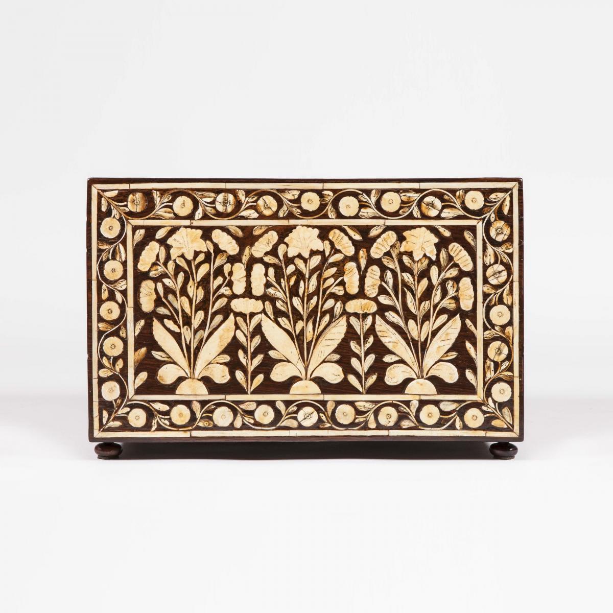 An Indian Ivory Inlaid Table Cabinet