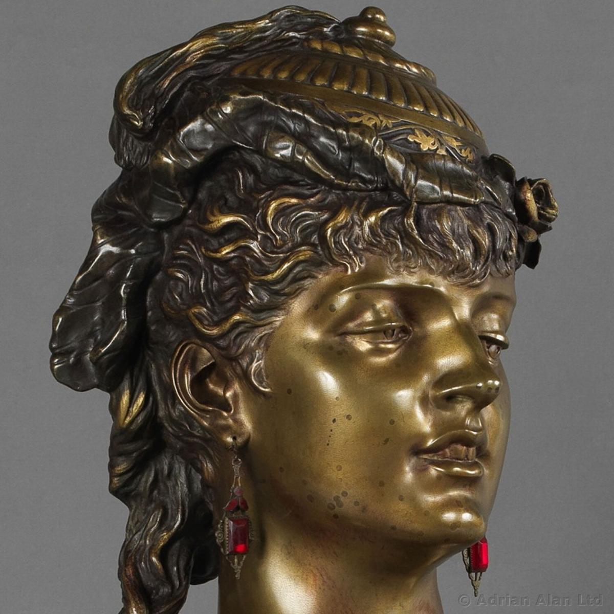 A Female Bust by Henri Honoré Plé