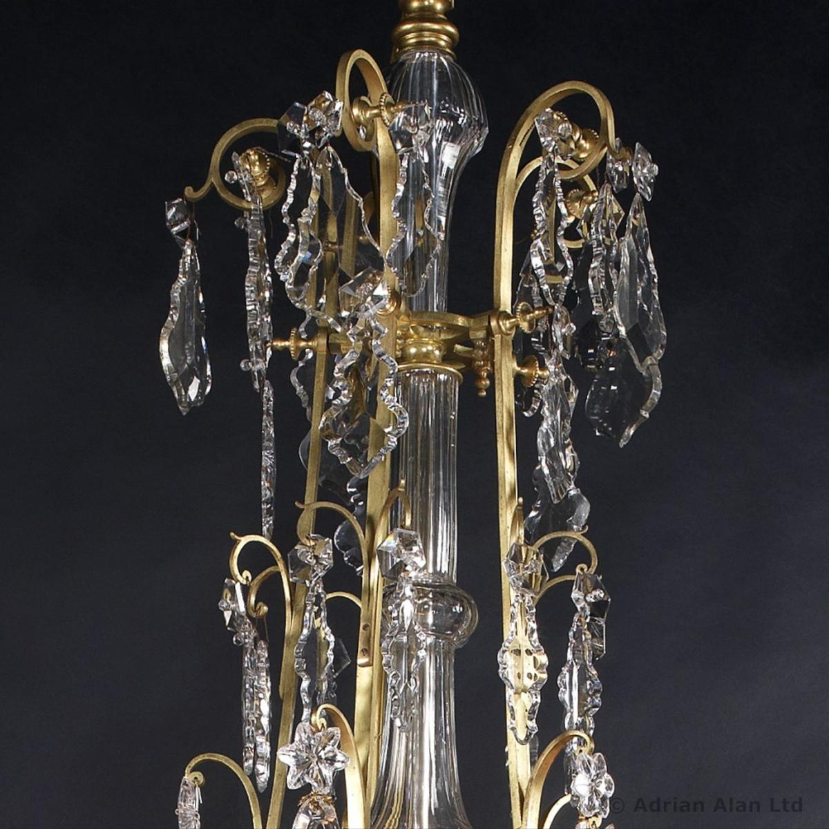 A Louis XV Style Thirty-Light Cage Chandelier