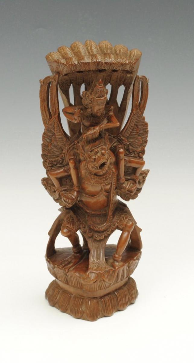 Carved Figure of Vishnu, Indonesian, Circa 1895