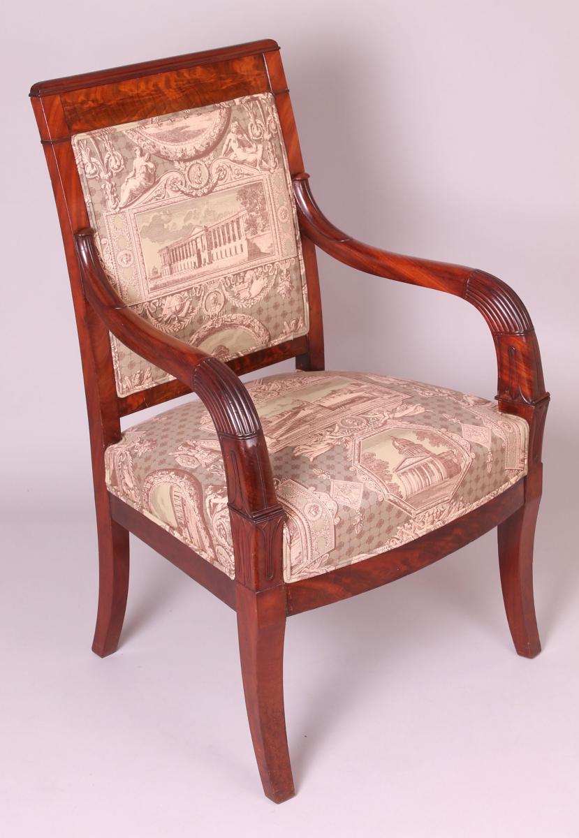 Pair French Restoration arm-chairs