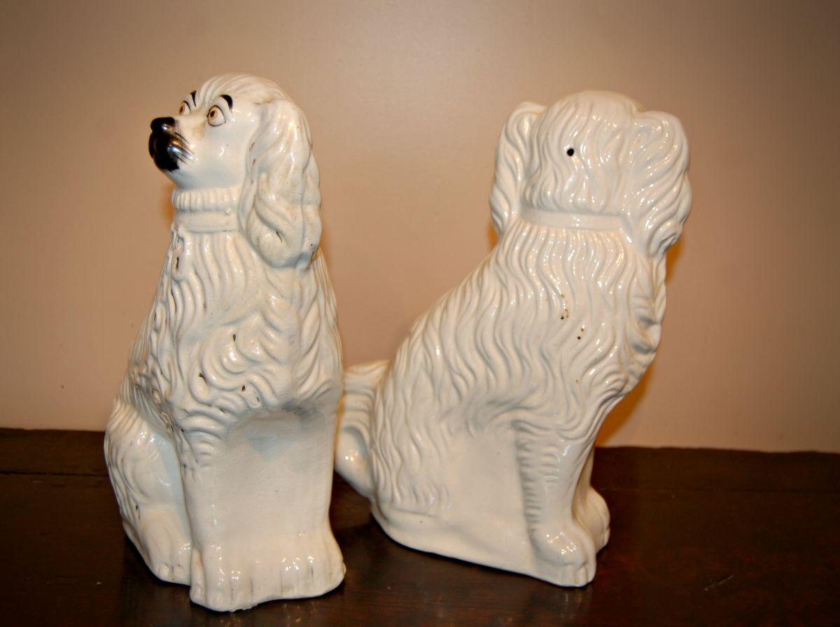 Mid 19th Century Staffordshire Pottery Dogs