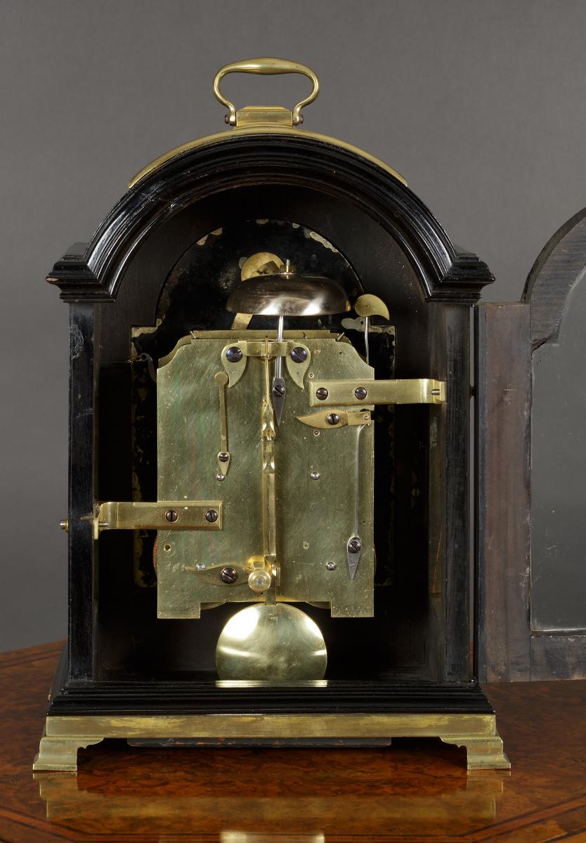 George III Ebonised Bracket Clock by Jabez Smith, London