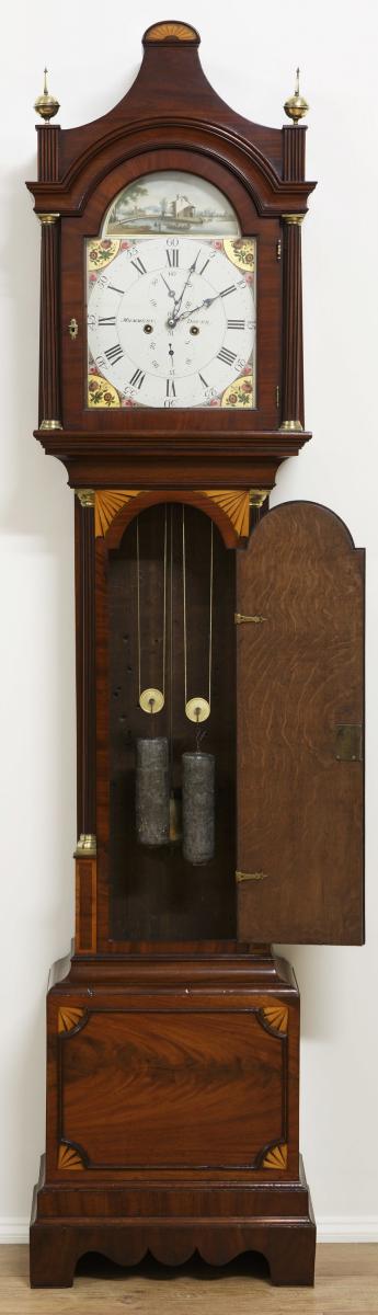 Georgian Mahogany Longcase clock by Mummery, Dover