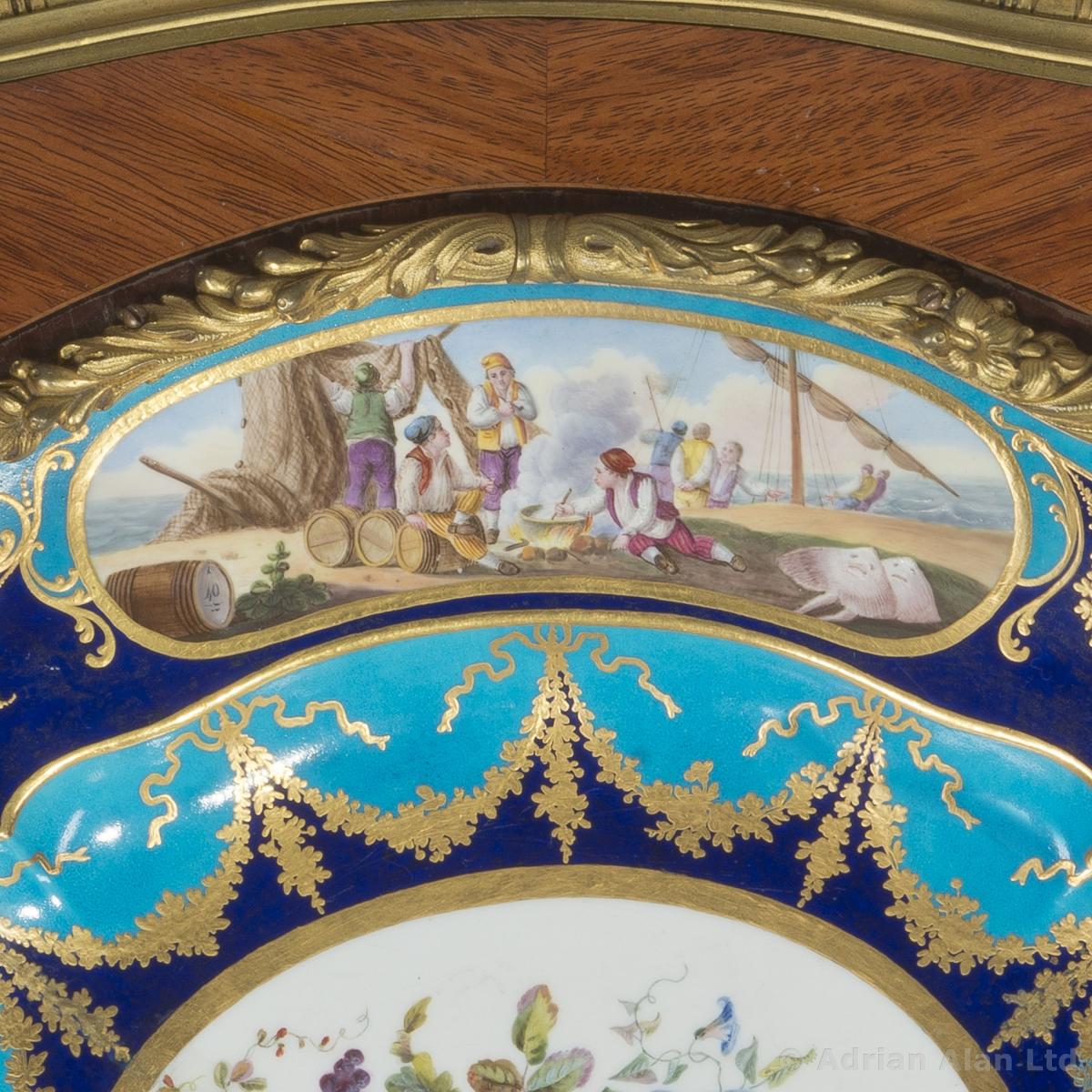 A Petite Louis XV Style and Sèvres Style Porcelain Set Table
