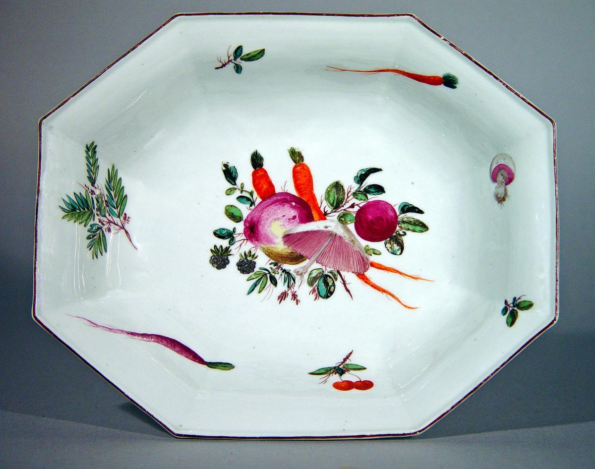 Antique Chelsea Porcelain Vegetable Dishes, Brown Anchor, Circa 1758-60