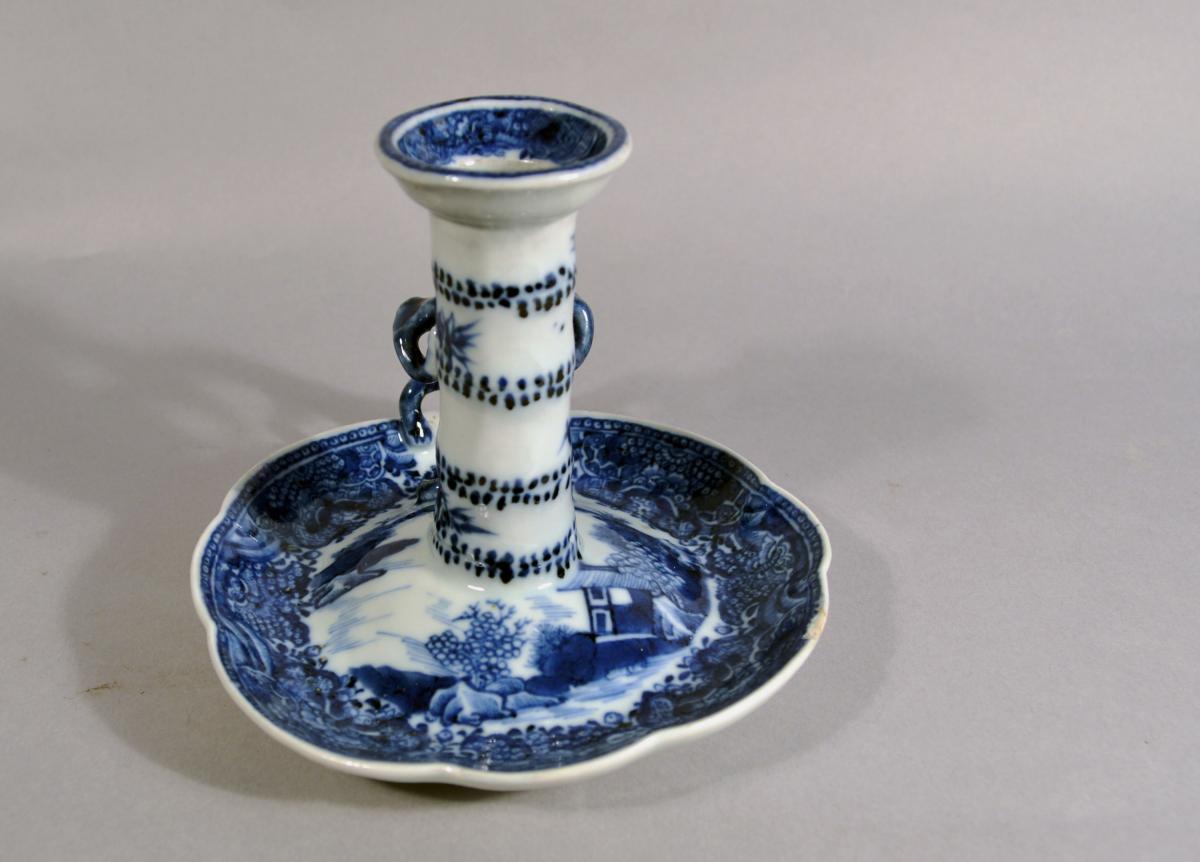 Chinese Blue and White Porcelain Chamberstick