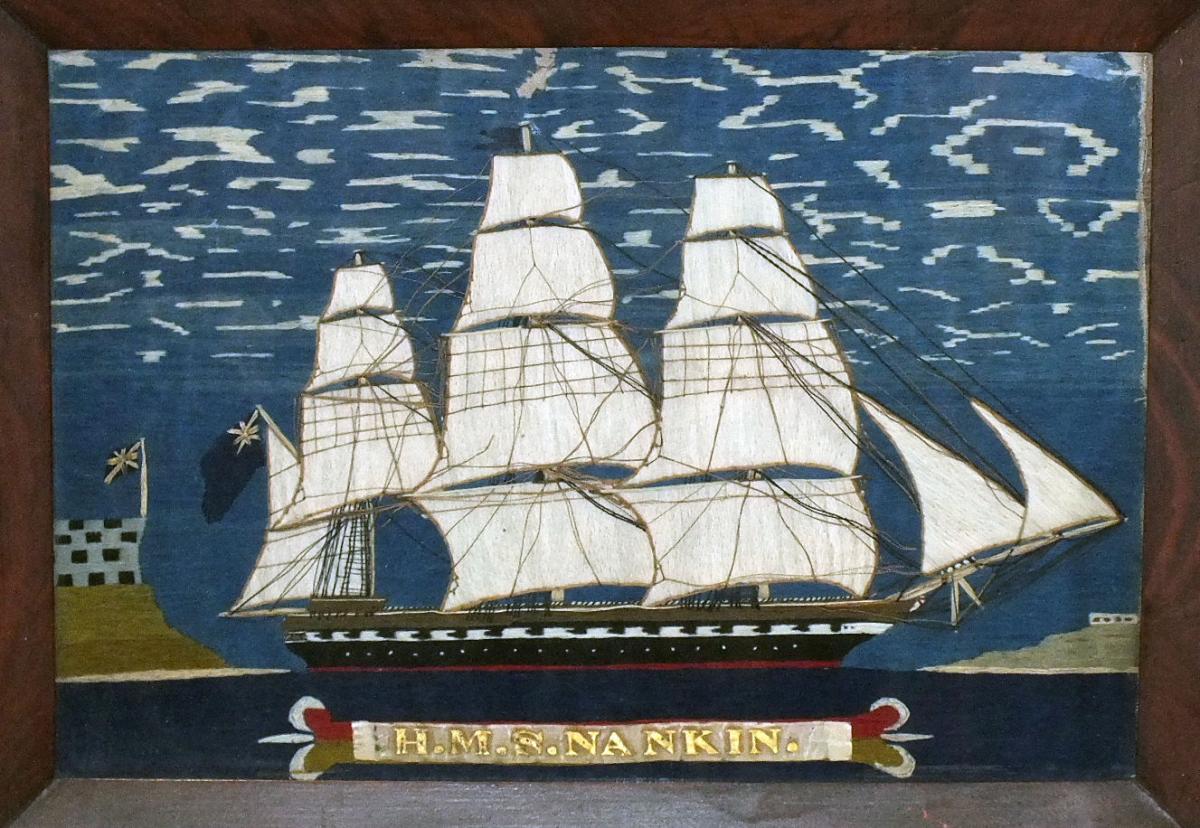 Sailor's Woolwork of HMS Nankin, circa 1865
