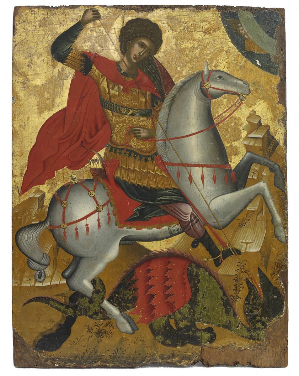 Saint George and the Dragon Cretan Late 15th century