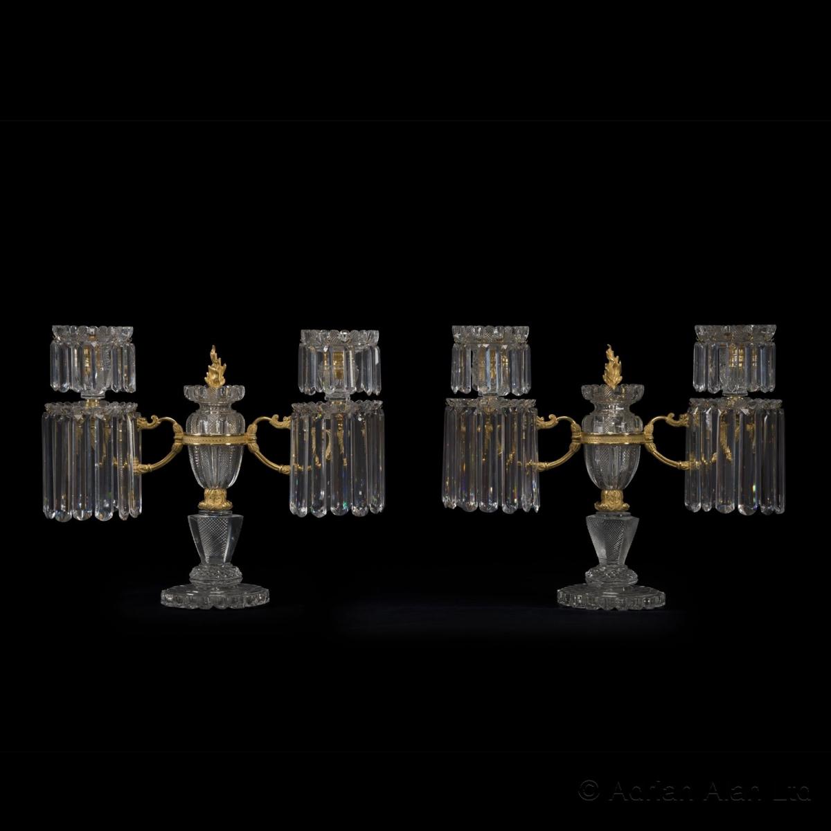 A Pair of Regency Twin-Light Candelabra By John Blades ©AdrianAlanLtd