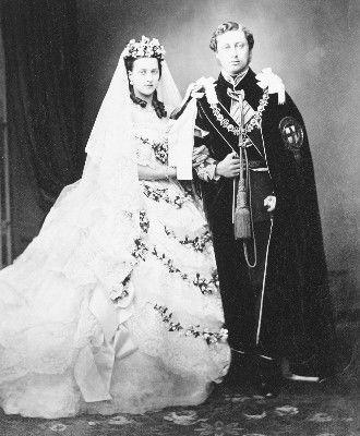 The Prince & Princess of Wales on their wedding day