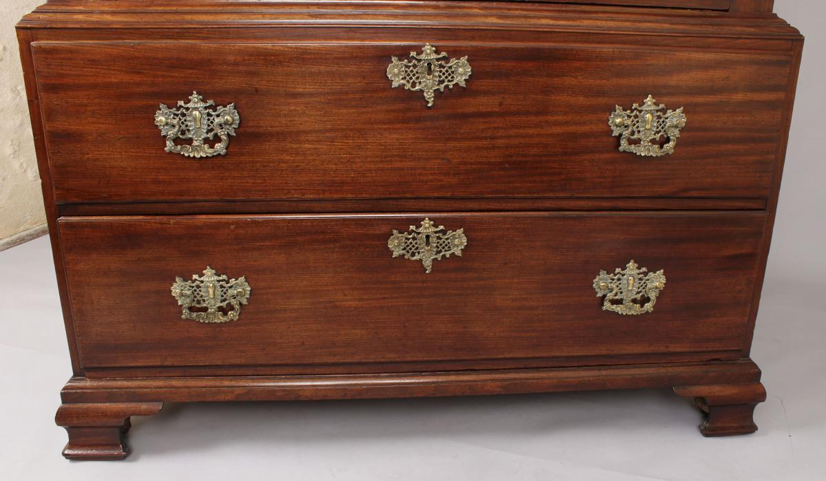 Fine George II period mahogany chest-on-chest
