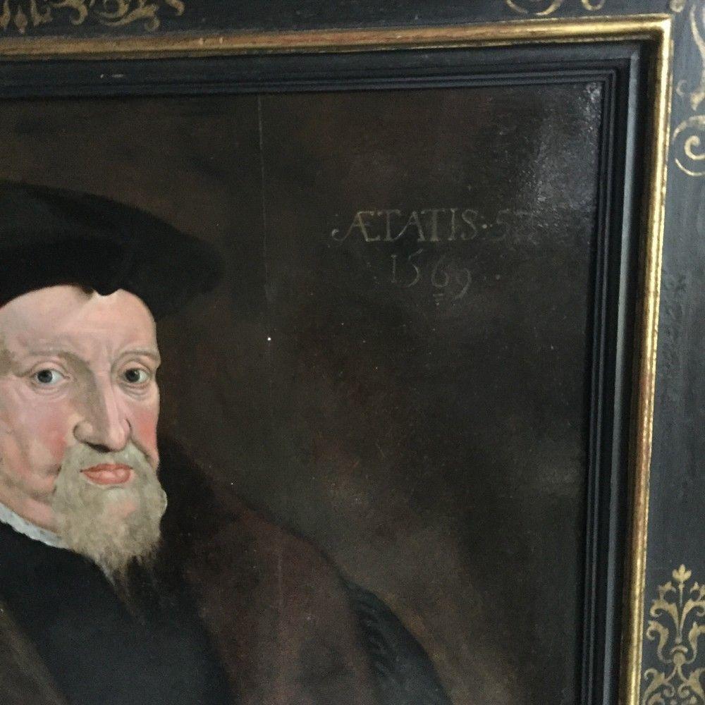 Portrait on oak panel, 16th century