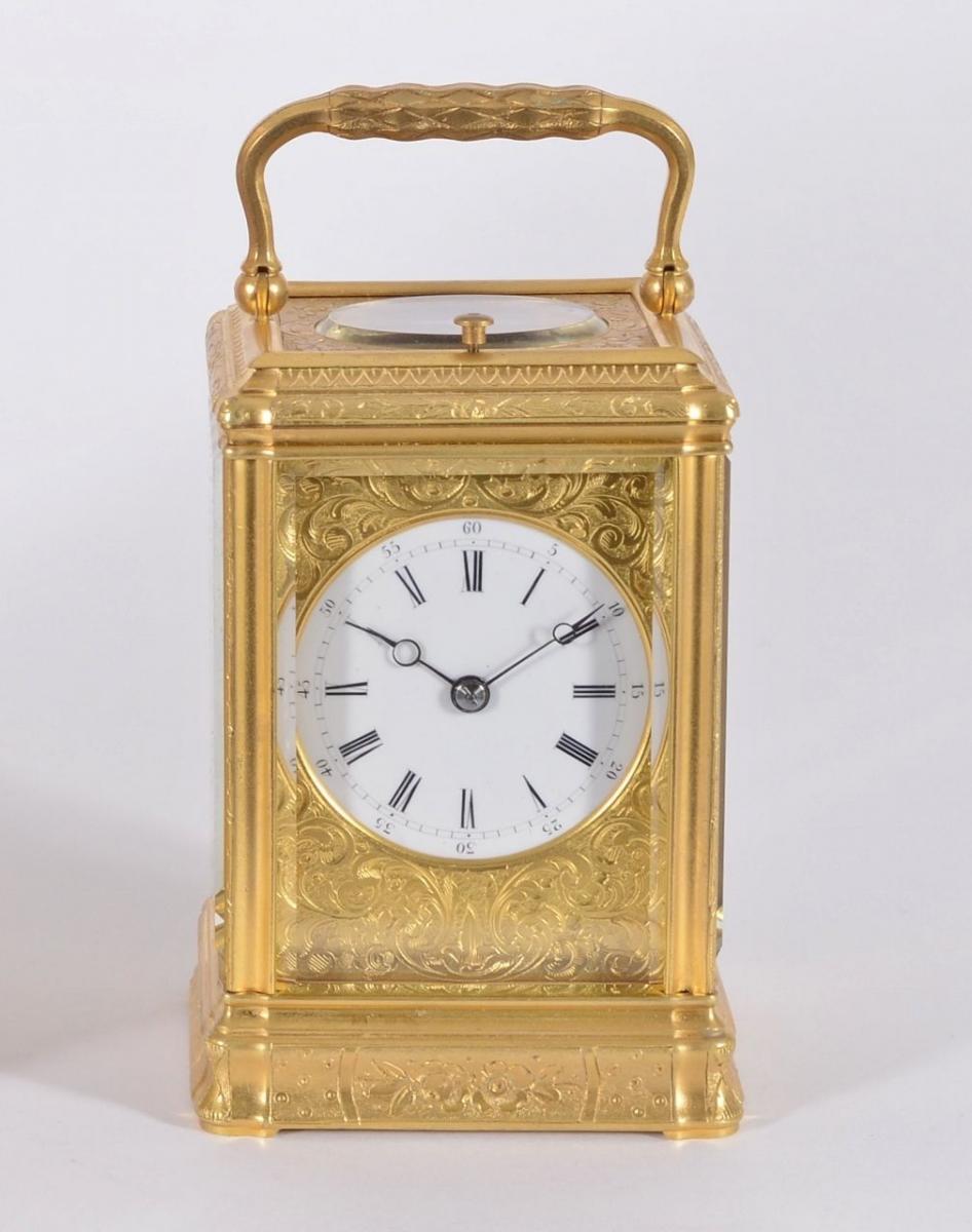 Drocourt, Paris: An Engraved Gorge Carriage Clock 5820
