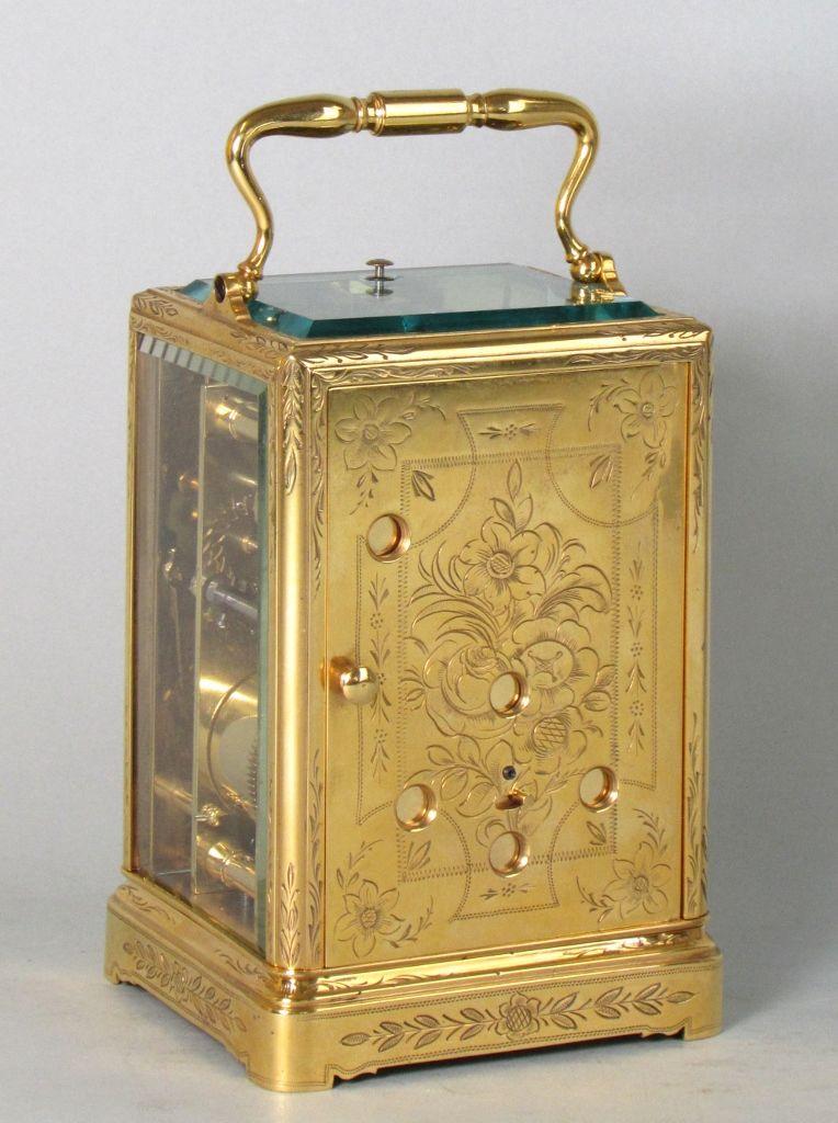 Japy Freres carriage clock rear