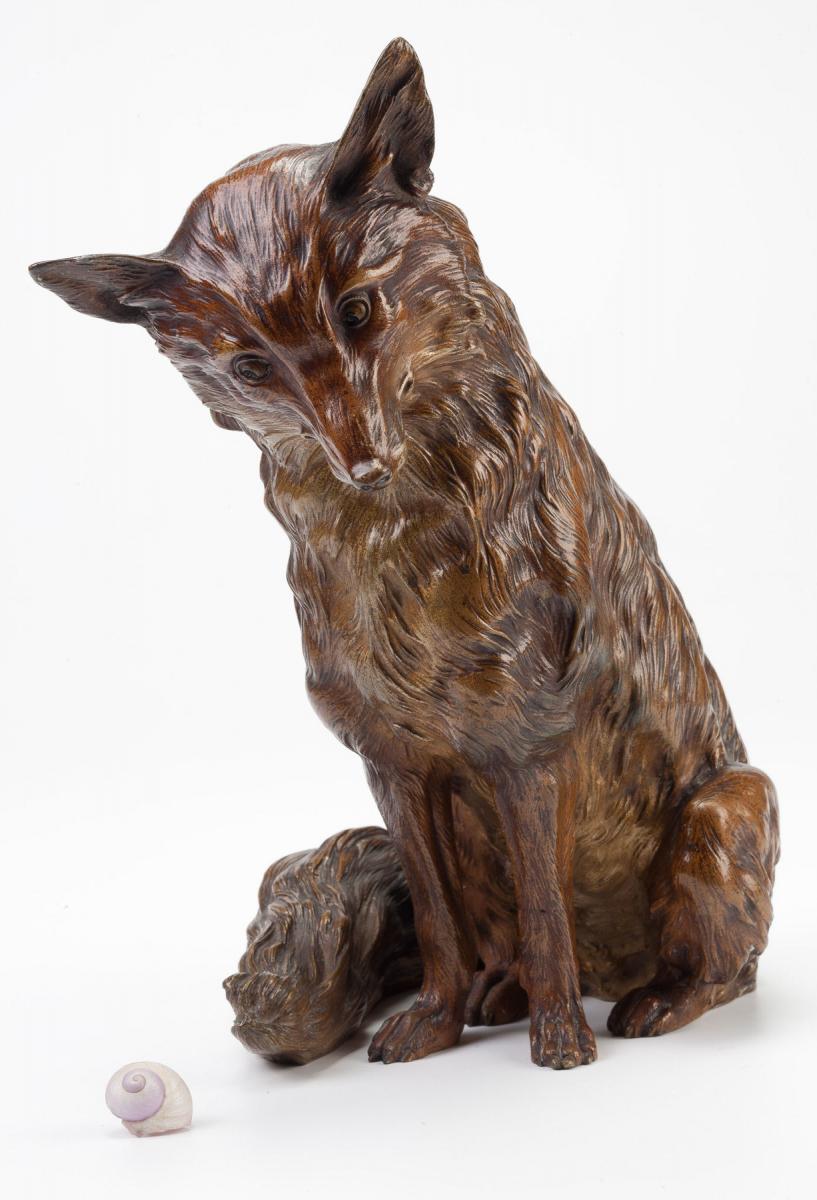 Franz Bergman Vienna bronze Fox
