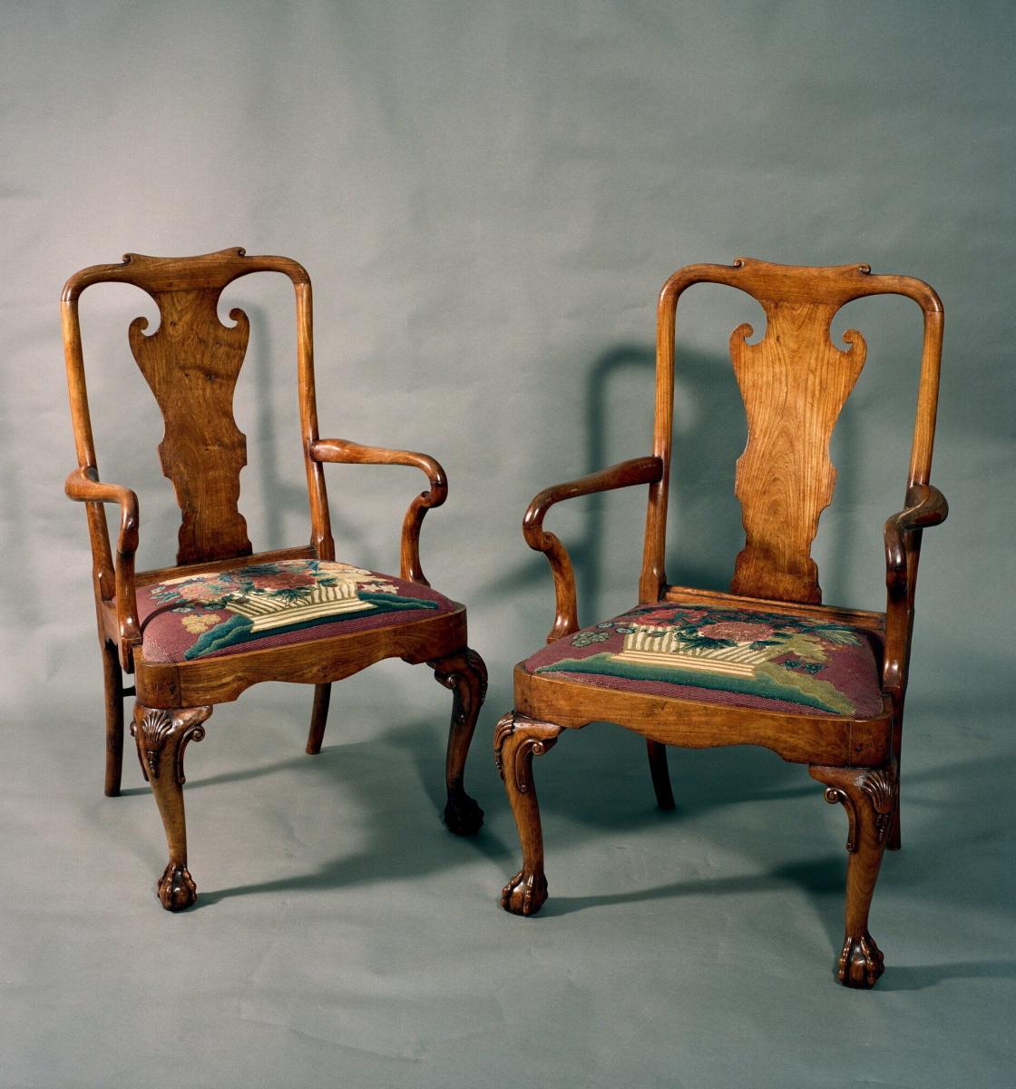 An Important and Rare Pair of Chinese Export Padouk Wood Armchairs China 1745