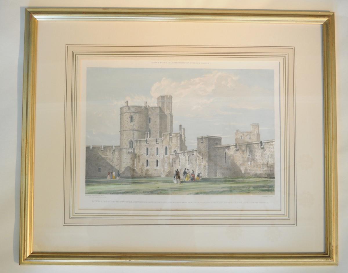 Set Of Six Large Lithographs of Windsor Castle