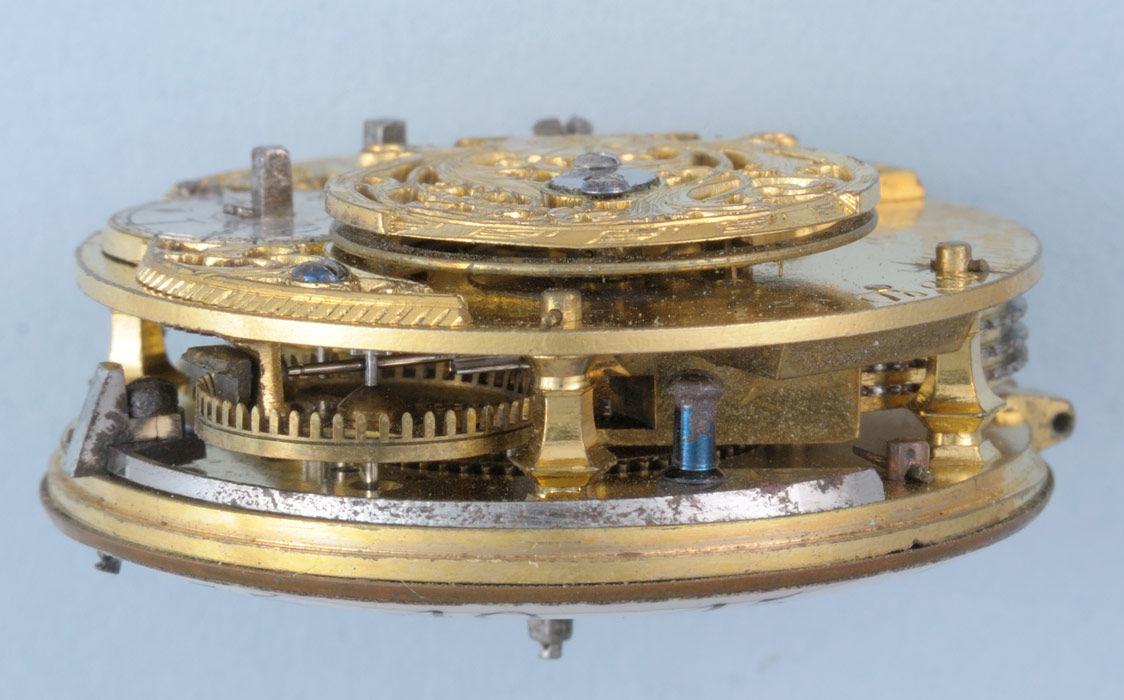 Gold and Enamel Triple Cased Verge Pocket Watch