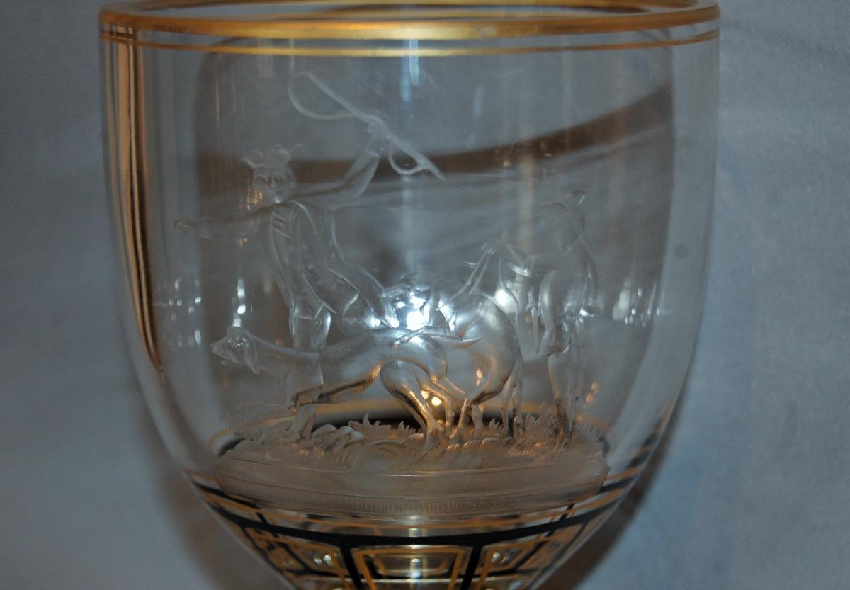Bohemian Glass Rummer, 19th Century