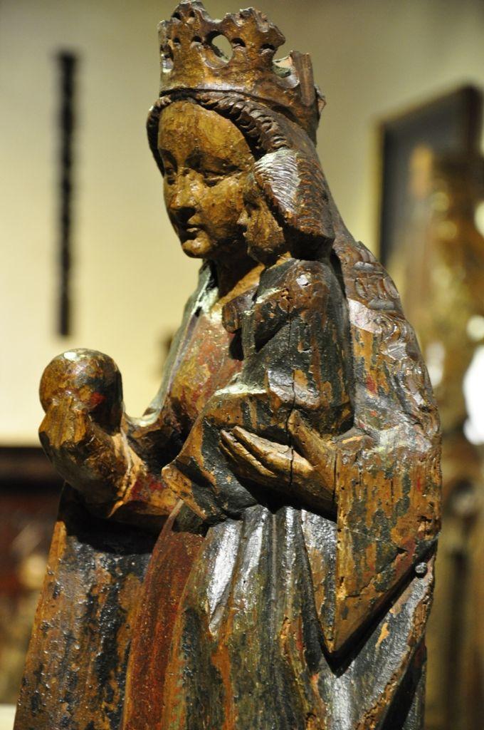 Polychromed Sculpture of the Madonna and Child, South Germany, Circa 1480