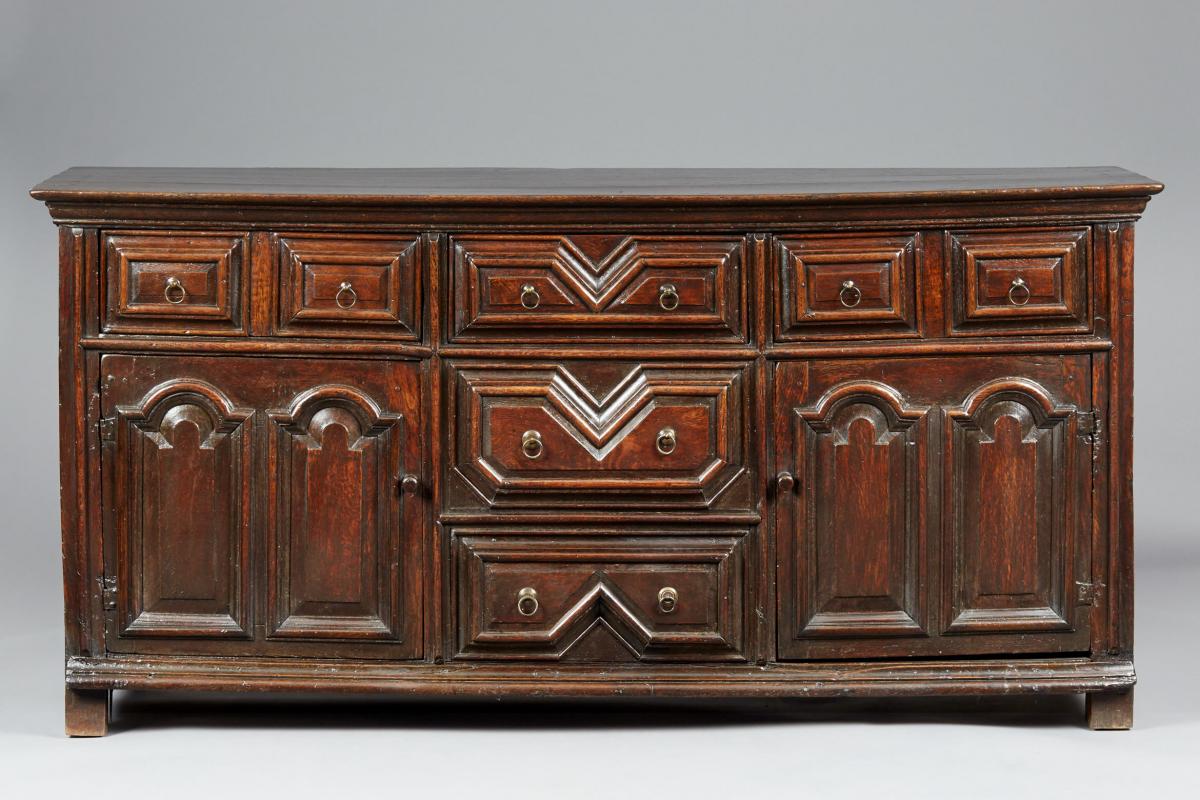 Charles II Oak Cupboard Dresser