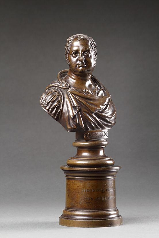 Pair of English Regency Cast Bronze Royal Portrait Busts