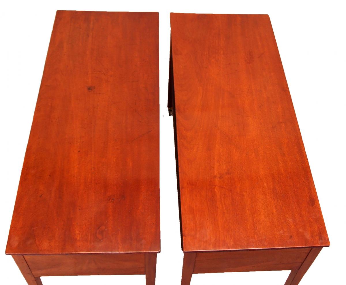 Antique Georgian Mahogany Pair Of Dressing Tables
