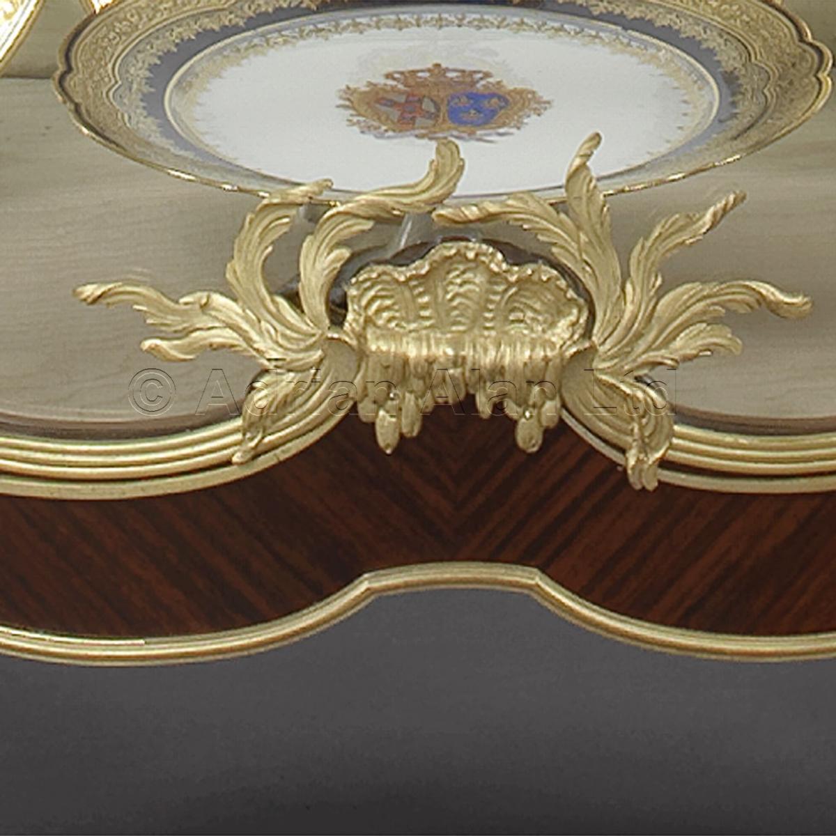 A Fine Louis XV Style Gilt-Bronze Mounted Vitrine with a Marble Top by François Linke