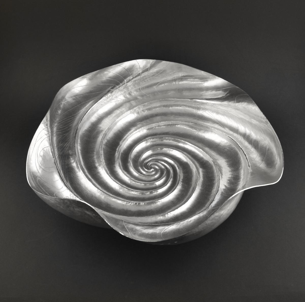 Silver Whirlpool Bowl by Miriam Hanid