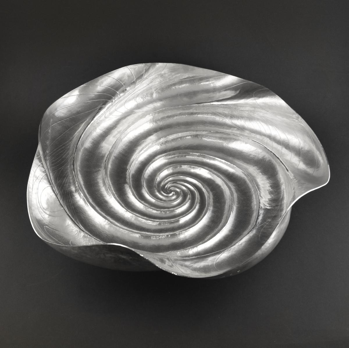 Silver Whirlpool Bowl by Miriam Hanid