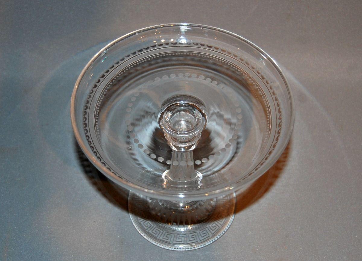 Quality Glass Tazza, 19th century