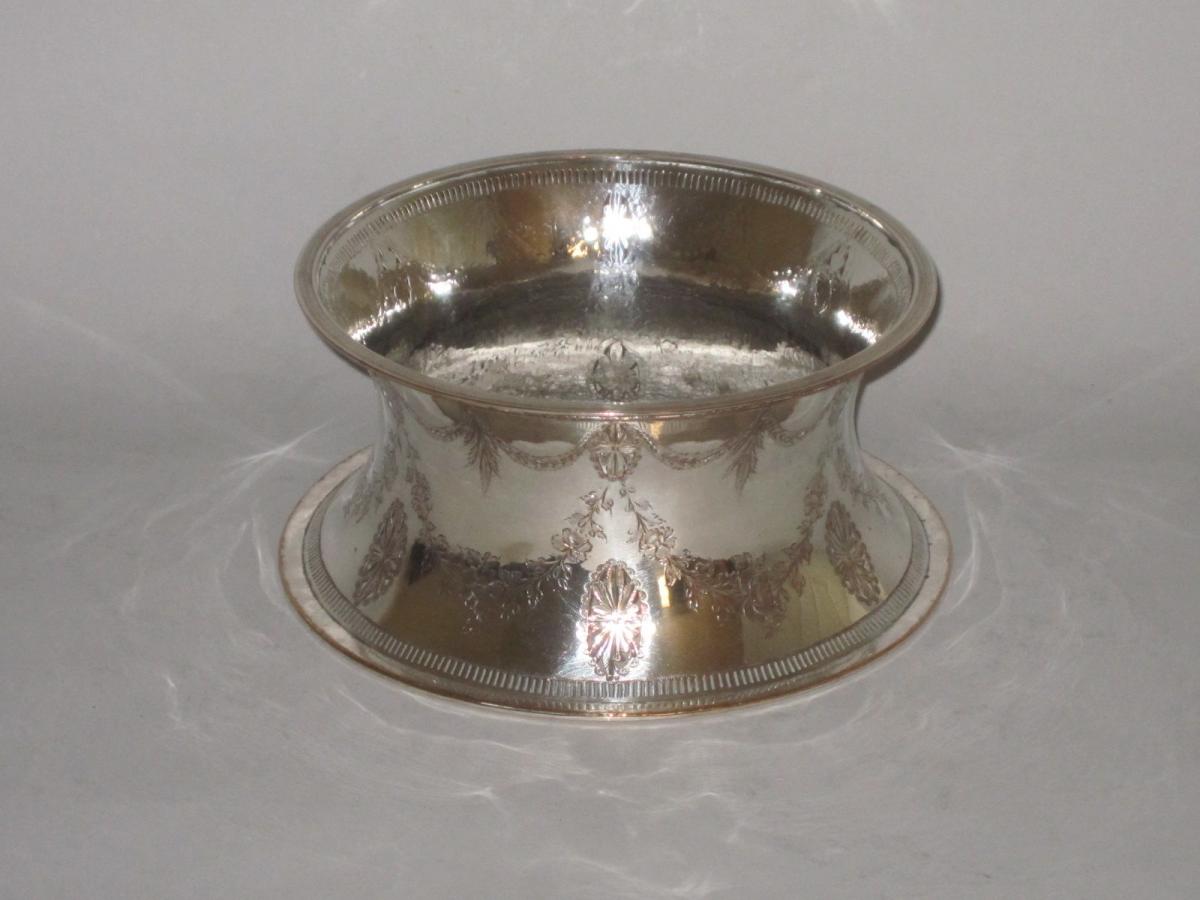 Old Sheffield plate silver dish ring, circa 1790