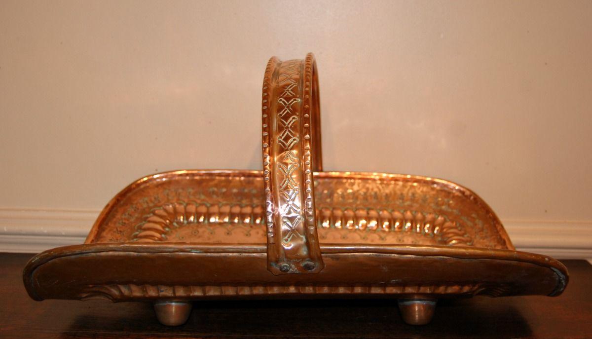 19th Century Embossed Copper Tray