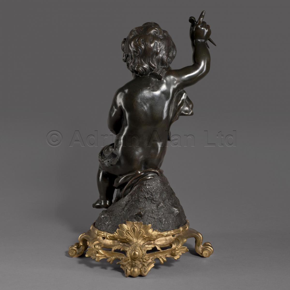 A Patinated Bronze Figure Emblematic of Architecture, After Clodion