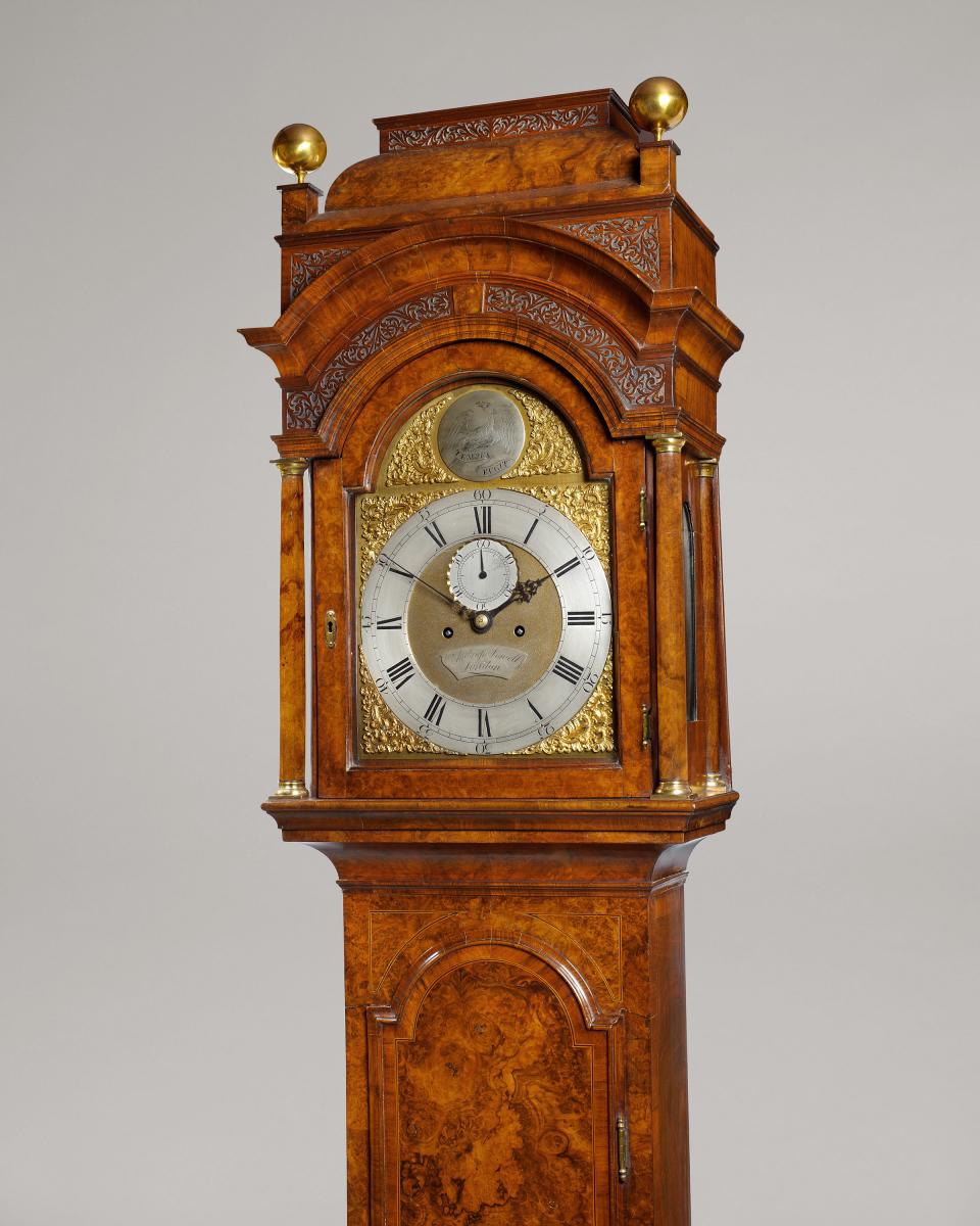 Ambrose Vowell: George II Period Walnut Longcase Clock