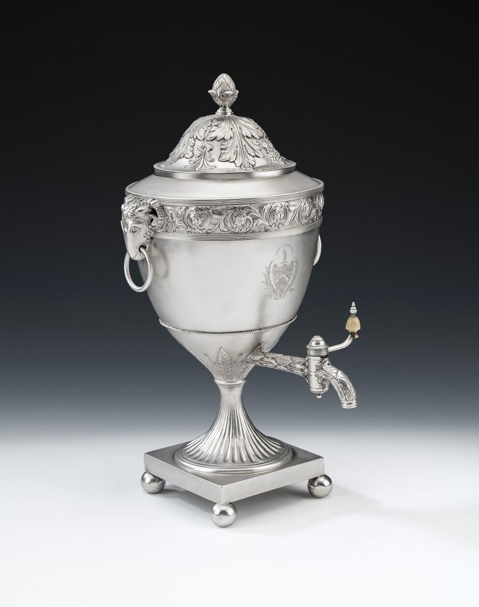 A very rare George III Neo Classical Tea Urn, made in Edinburgh in 1795 by William & Patrick Cunningham