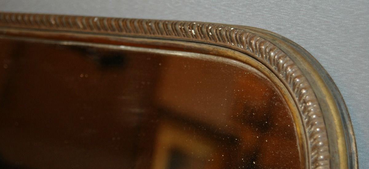 Mahogany and Brass Campaign Mirror, 19th Century