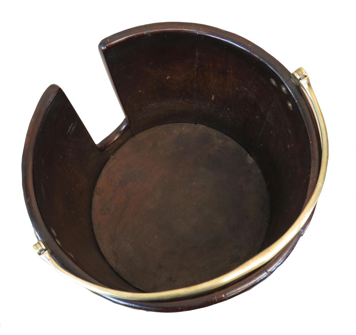 Antique 18th Century Georgian Mahogany Plate Bucket