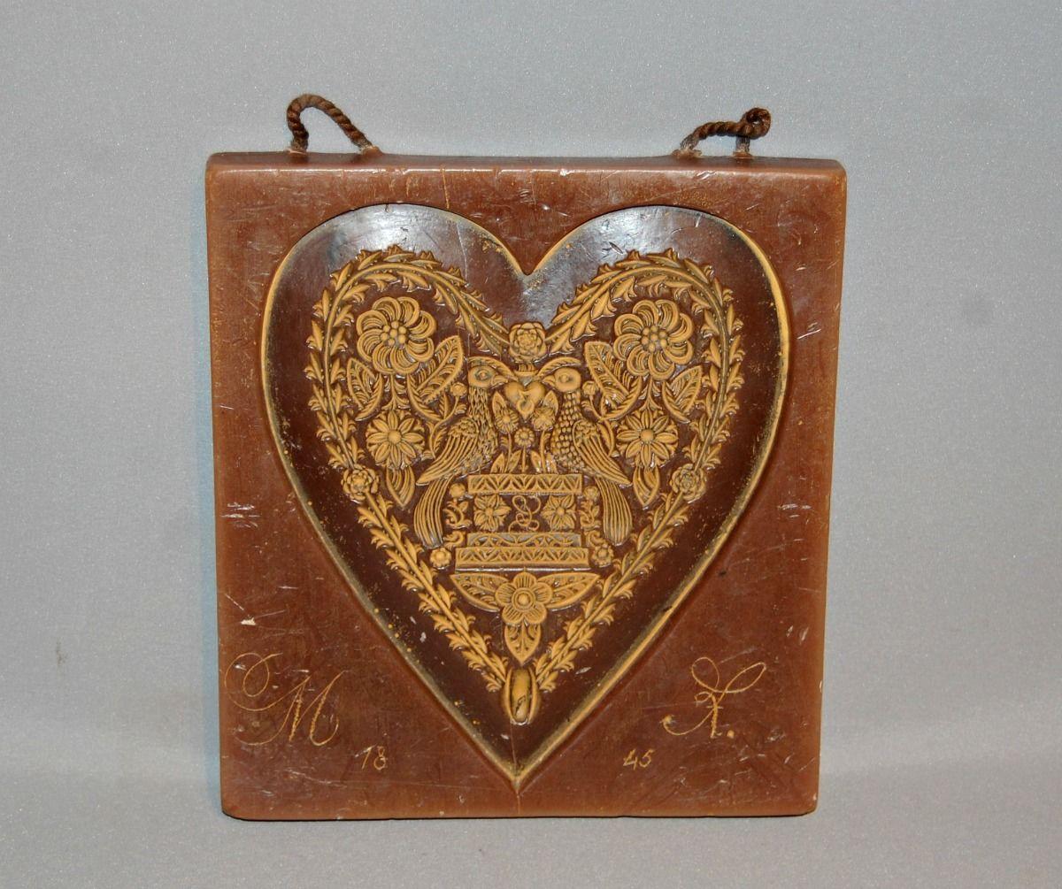 Wax Marriage Plaque, dated 1845