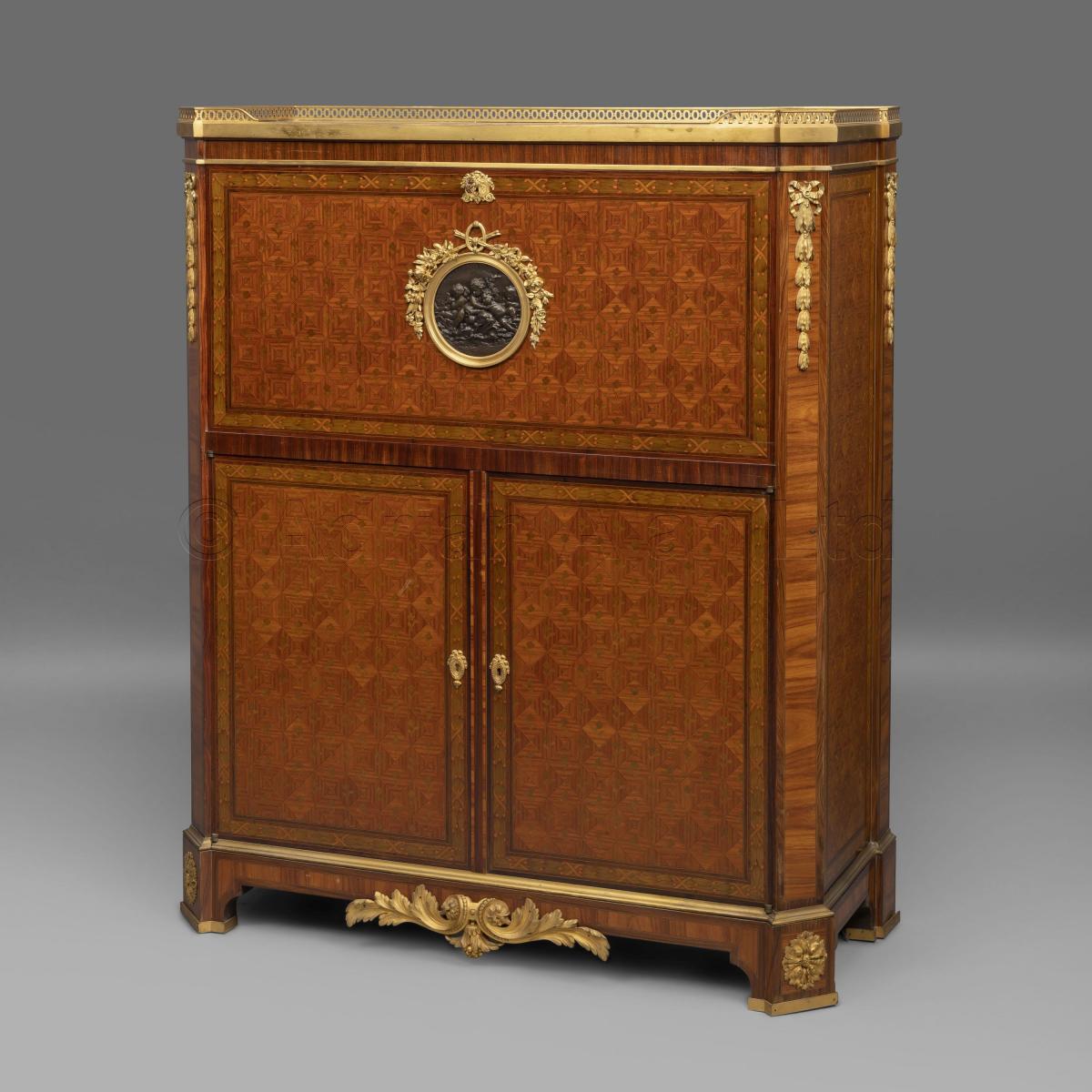 A Louis XVI Style Parquetry and Marquetry Fall-Front Secrétaire ©AdrianAlanLtd