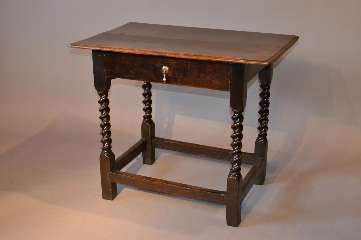 A William and Mary oak side table
