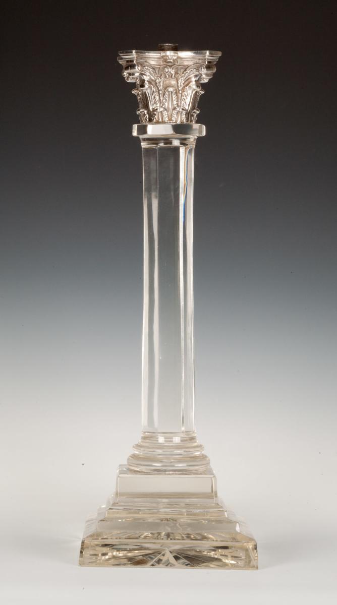 Cut Glass Corinthian Column Lamp