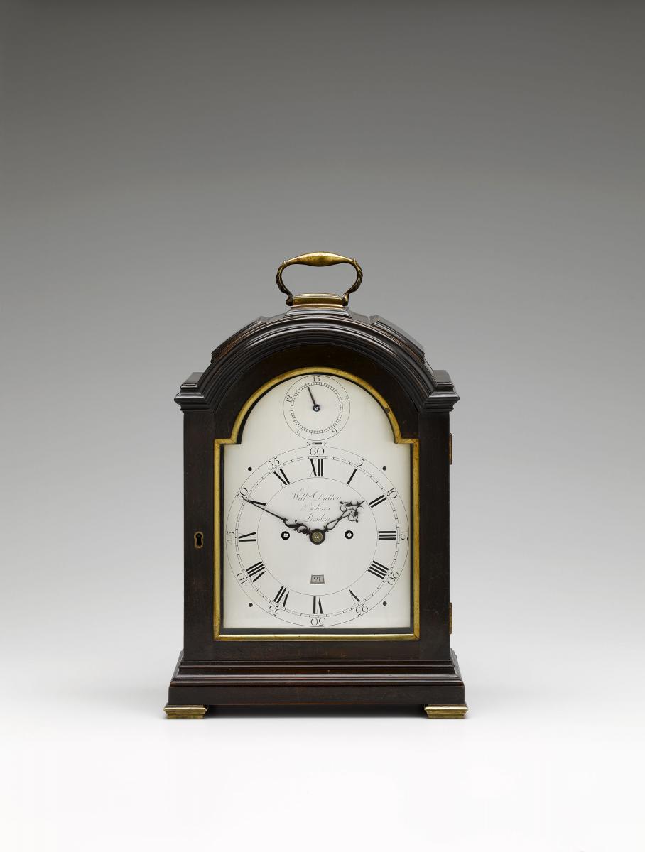William Dutton & Sons, London No. 210 Fine George III ebonised table clock. Circa 1785