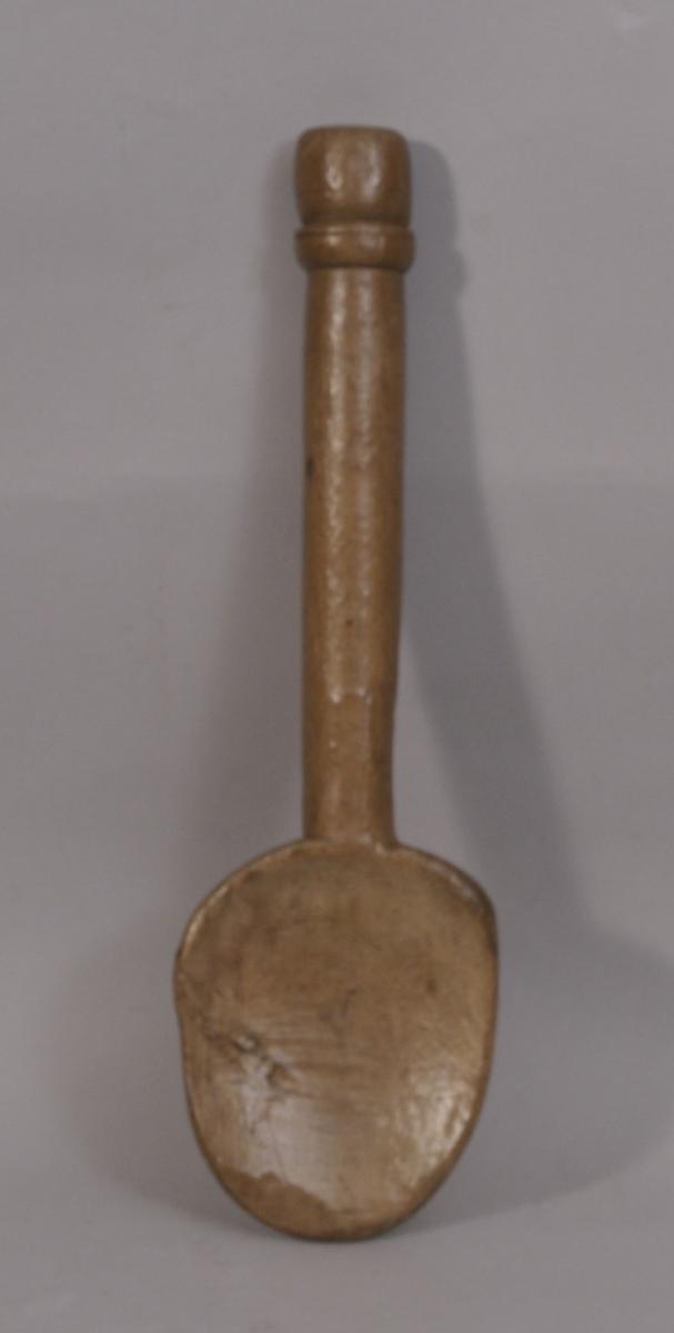 S/3357 Antique Treen Beech Stirring Spoon