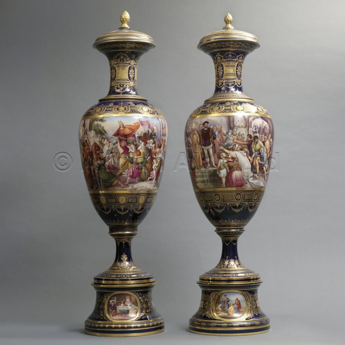 Pair of Vienna Vases ©AdrianAlanLtd