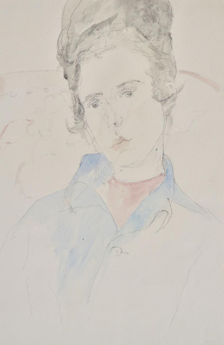 John Sergeant - Portrait of a Woman with Hair Up
