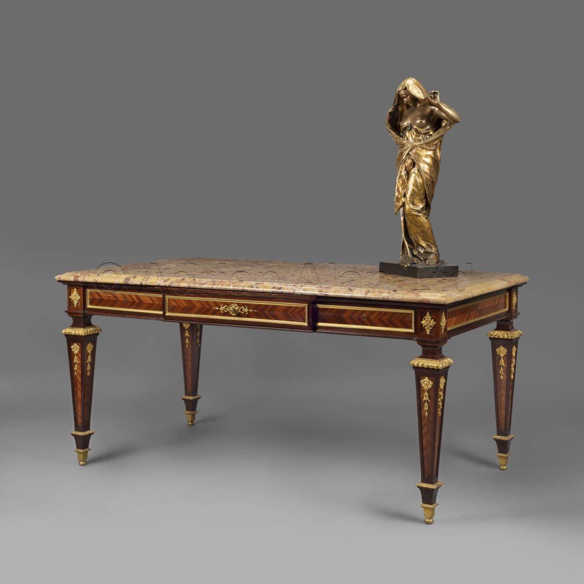 Louis XVI Style Gilt-Bronze Mounted Bureau Plat