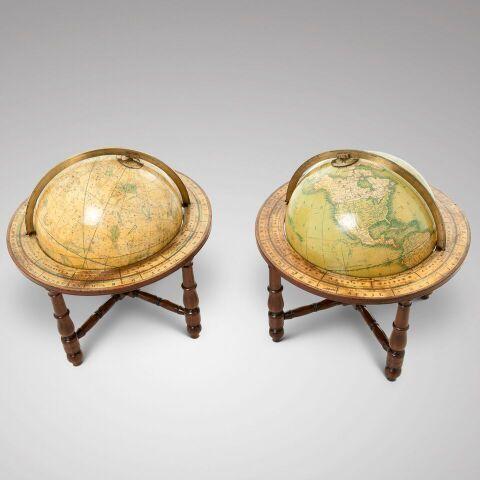 Mid 19th Century Globes by Wyld, London, 1847