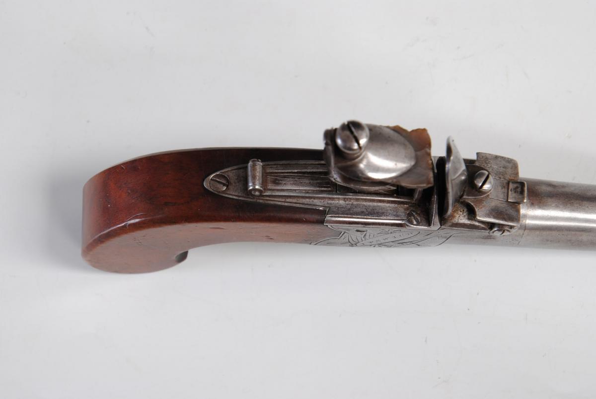 Pair of Box Lock Pocket Pistols, English, Circa 1800